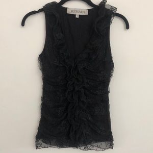 Anthropologie black lace top